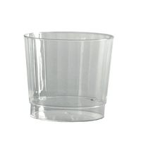 Crystal Cut 9 oz Plastic Rocks Glasses 20 per Pack