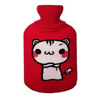 Voberry Large 2 Liter Soft Cute Cartoon Knitting Hot Water Bottle Knit Cover - ONLY Cover (B)
