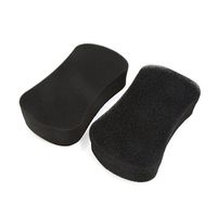 uxcell 2Pcs 8 Shaped Car Tire Wheel Hub Washing Cleaning Sponge Pad Cleaner Tool Black