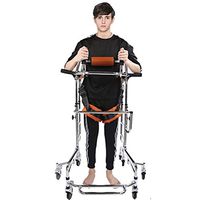 Lightweight Walking Mobility Aid- Foldable Walking Frame with 8 Wheels Rising Aid Stable to Prevent Rollover, Comfortable Seniors Adjustable Lower Limb Trainer (Size : Men)