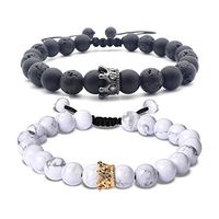 Softones 8MM Lava Rock Aromatherapy Anxiety Essential Oil Diffuser Beads Bracelet for Men Women,Friendship Couples Gifts Natural Stone Bracelets