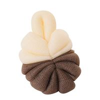 Meidexian888 Bath Ball,Dual-use Thick Pouf Mesh Ball Strong Decontamination Massage Exfoliating Premium Scrubber (Coffee)