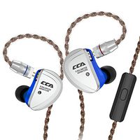 CCA C16 16 Units Balanced Armature Headsets HiFi Metal in-Ear Earphones with Detachable Cable (Mic, Blue)