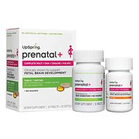 UpSpring Baby Natural Prenatal Multivitamin Plus Omega3 DHA, Choline, Natural Folate and Alpha GPC to Support Fetal Brain Development - 30 Tablets and 30 Softgel Pills
