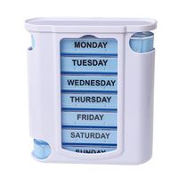 Artibetter Weekly Pill Organizer 4 Times a Day Pill Organizer Pill Reminder with 28 compartments in a Storage for Pill Medicine Vitamin