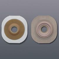 New Image Pre-sized Flextend Convex Skin Barrier with Floating Flange and Tape - Flange: 2 1/4", Pre-Cut: 1 1/2" - Red