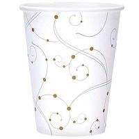 Hanna K. Signature 16 Count Swirls and Pearls Paper Cups, 12-Ounce, White