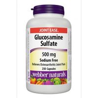 Webber Naturals Sodium-Free Glucosamine Sulfate, 250 capsules