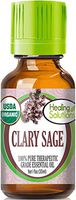 Organic Clary Sage Essential Oil (100% Pure - USDA Certified Organic) Best Therapeutic Grade Essential Oil - 30ml