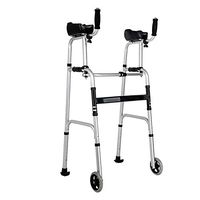 Luckya Disabled Four-Legged Crutches Folding Walker Walker Armrest Walker with Seat Elderly Walker Non-Slip Walking Stick with Hospital