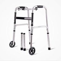 Walker Portable Medical Walker with Adjustable Height Light Foldable with Casters (Color : Package 2)