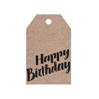 Kraft Happy Birthday Printed Gift Tags - 2 1/4 x 3 1/2-50 Pack