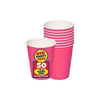 Bulk Plastic Cups | 50ct (16oz, Red)