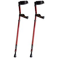 in-Motion Forearm Crutches with Spring Assist | Size Short (3'6" - 4'10") | Red