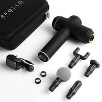 Apollo Kinetics Pulse MAX Portable Electric Deep Tissue Percussion Massage Gun with 4 Heads, Pain Relief Stiff Muscle Stimulator, Handheld Design Cordless Full Body Massager Drill, Carry Case Included