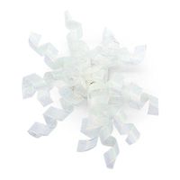 CT CRAFT LLC 4" Wide, 6 Count Self-Adhesive Burst Bow Gift Wrap Accessory - Pearl