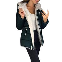 Ros1ock Women Thicken Warm Coats Jackets Zipper Long Sleeve Outerwear Waterproof Down Jackets Green