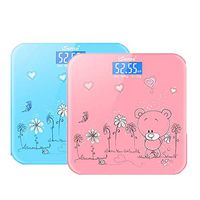 Weighing,Digital Body Weight Bathroom，Weighing Scale， Scale with Step-On Technology, Precision Digital Bathroom Scales, Easy-to-Read Backlight, Glass Top, 400 Pounds Scales/180kg (Color : Pink)