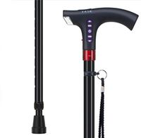 XIZH Smart Cane Multi-Function Radio Lighting Old One-Legged Aluminum Trekking Pole