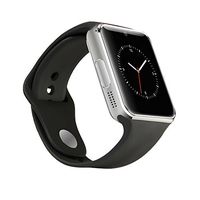 Alike C08 Men and Women Fashion Bluetooth Smart Watches Can Phone and Camera Sports Watch(silver with black band)