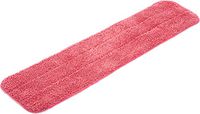 Carlisle 363321805 Commercial Microfiber Reusable Wet Or Dry Mop Pad, 18", Red