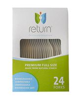 RETURN Yumi Compostable Natural Starch Forks, White