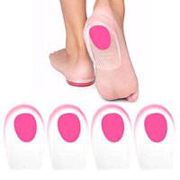 Heel Cups, 4PCS Gel Inserts for Plantar Fasciitis, Achilles Tendonitis, Heel Spur, Adhesive Heel Cushion, Shock Absorbing Support, Suitable for Women Shoe Size 9-13