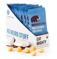Macadamia Coconut Organic Bar by Mammoth Bar, No Weird Stuff, 10-12g Protein, Gluten Free and Raw, 1.8 Oz. Bar (10 Bars)