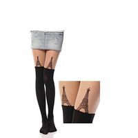 HuntGold 1 Pair Sexy Women's Cartoon Animal Tattoo Long Socks Stockings Pantyhose Tights Legging(B)