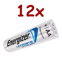 12 x AA Energizer Ultimate Lithium (L91) 1.5 Volt Batteries