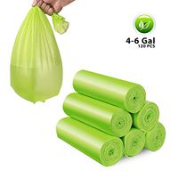 Trash Bags, 4-6 Gallon Recycling and Degradable Garbage Bags Extra Strong Rubbish Bags for Home, Office, Kitchen, Bathroom 120 Counts