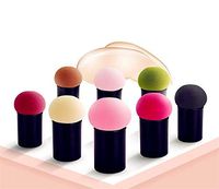 Round Head Small Mushroom Puff Beauty Makeup Tool Sponge Puff Wet and Dry Air Cushion BB Cream Foundation Flutter-5 Pack