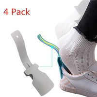 Lazy Shoe Helper - Handled Shoe Horn - Portable Shoe Lifting Helper,Easy to Put On and Take Off high Heels or Leather Shoes, Sock Slider Handled Shoe Horn for Seniors, Elderly, Disabled (gray4)
