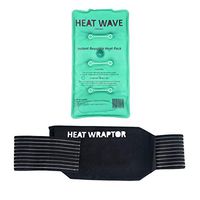 Heat Wraptor Compression Heat Wrap for Instant Reusable Heat Packs up to 5x10” Includes Heat Wave Instant Reusable Heat Pack (Medium) for Muscle Aches