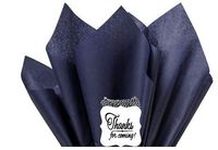 48Sheets Navy Blue 20" x 30"Large Gift Wrap & Large Flower Decoration Crafting Tissues Paper with Decorative Gift Tags