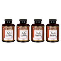 Swanson Garlic with Lecithin 600/380 Milligrams 200 Capsules (4 Pack)