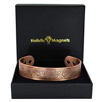 Holistic Magnets® Celtic Bracelet Mens Large Copper Magnetic Bracelet Arthritis Natural Therapy Healing Bracelet Stylish and Therapeutic Gift Boxed (ST)-Scottish Thistle (L: Wrist 7.5-8.5 inch)