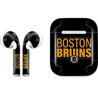 Skinit Decal Audio Skin for Apple AirPods with Lightning Charging Case - Officially Licensed NHL Boston Bruins Lineup Design