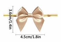 Tan Gift Bows,Twist Tie Bows for Bakery Candy Lollipop Cello Bag (50 Pack)