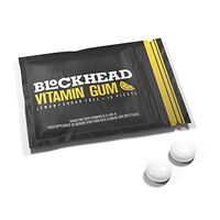 Blockhead Vitamin Gum Lemon 10 Pieces | Vitamin Chewing Gum with Vitamins A, B6, C & D | Sugar-Free | Calorie-Free