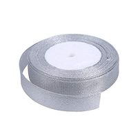 10 Meters Christmas Ribbon Grosgrain Ribbon Satin Ribbon for Candy Box Gift Wrapping DIY Crafts - Silver