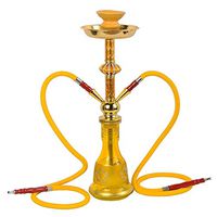XZYP Arabian Modern Hookah Pipe Set, 2 Hose Hookah Combination Kit, Arabic Hookah Hookah Set,Yellow