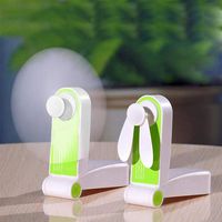 BAVIER USB Mini Fan, Outdoor Mini Rechargeable Folded Fan,Portable USB Fan,2 Speed USB Cooling Fan. (Green)