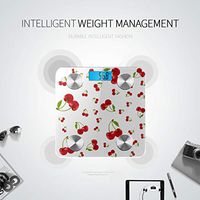 Cherry Art Red Green Sweet Scientific Scale Weigh Scales Body Fat Weight Scale Tracks 8 Key Compositions Analyzer Sync with Fitness Apps 400 Lbs