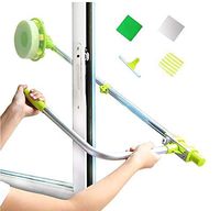 SudaTek Window Cleaning Tool U Shaped Window Cleaner for External Window Washer with Telescopic Pole, Angle Adjustable Sponge Head and Squeegees