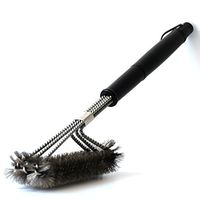 360° Clean Grill Brush 3 in 1. 18" Best BBQ Cleaner. Safe For All Grills. Durable & Effective. Stainless Steel Wire Bristles And Stiff Handle. A Perfect Gift For Barbecue Lovers