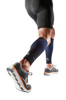 Shock Doctor Elite SVR Compression Recovery Calf Sleeves, Black/Alt Blue, Large
