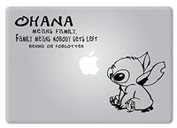 Stitch Quote Ohana Family Experiment 626 Lilo & Stitch Apple Macbook Decal Vinyl Sticker Apple Mac Air Pro Retina Laptop sticker