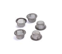 Xmifer 5pcs 0.5Inch Diameter Crystal Tobacco Pipe Stainless Steel Mental Screen Filters for Crystal Smoking Pipes Use (Silver)