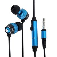 Importer520 3.5mm In-Ear Stereo Headset w/On-off & Mic for LG G2 (At&t, T-mobile, Sprint) - 2 Tone Black+Blue